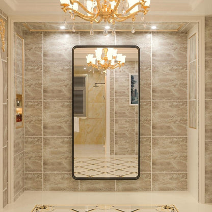 Specchio da parete per bagno moderno con struttura in metallo TokeShimi