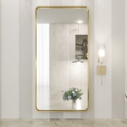 Specchio da parete per bagno moderno con struttura in metallo TokeShimi