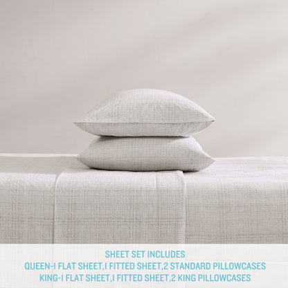 Set di lenzuola stampate in percalle di cotone lavato Tommy Bahama