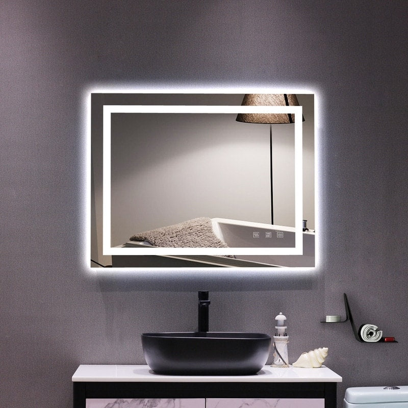 Specchio da bagno a LED touch con luci dimmerabili tricolori