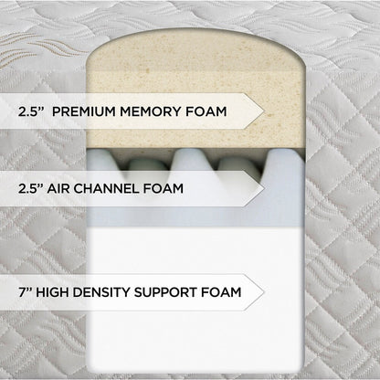 Materasso in memory foam King-size da 12 pollici Touch of Comfort Deluxe