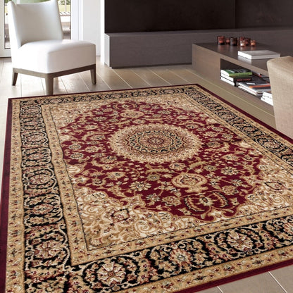 Tappeto orientale tradizionale con medaglione World Rug Gallery