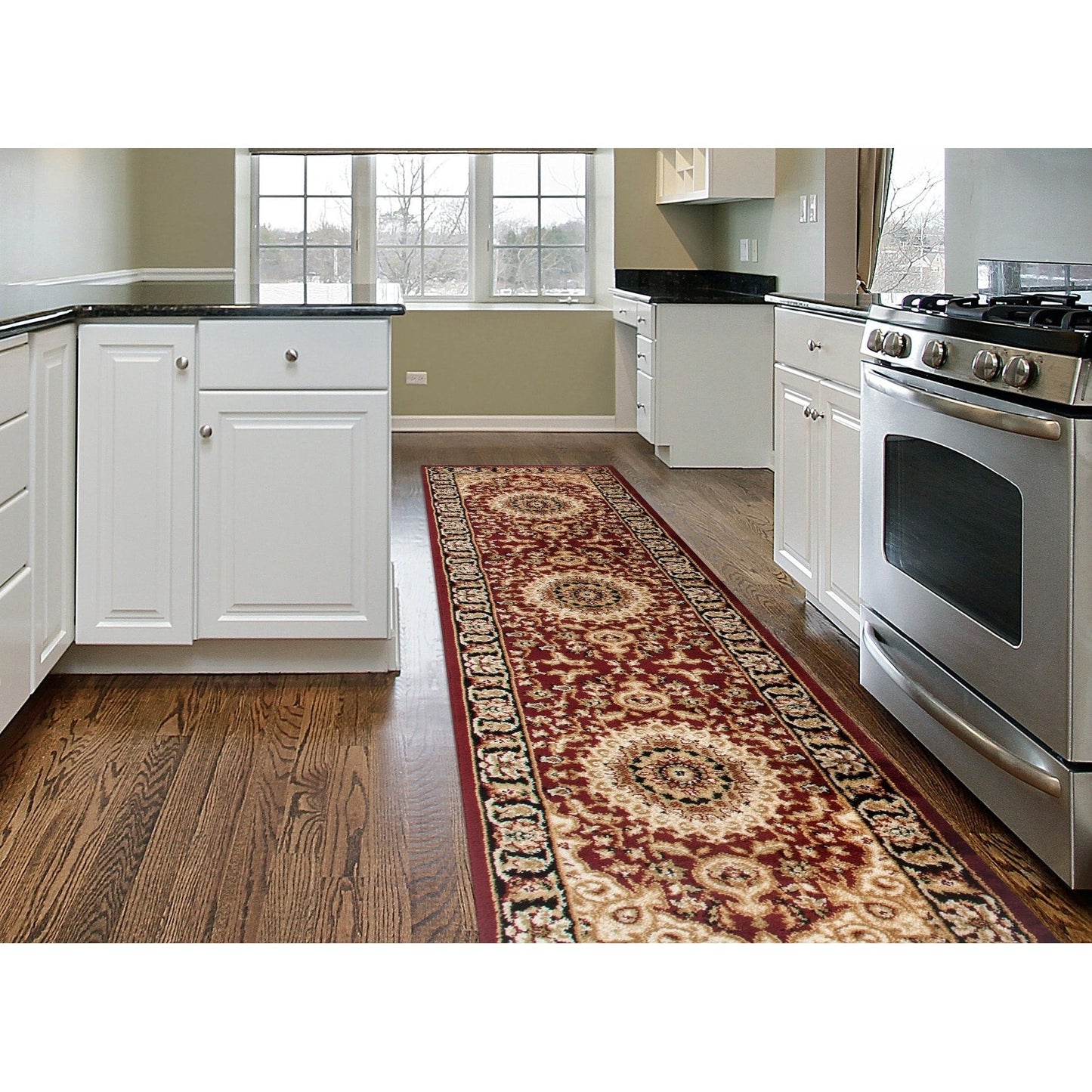 Tappeto orientale tradizionale con medaglione World Rug Gallery