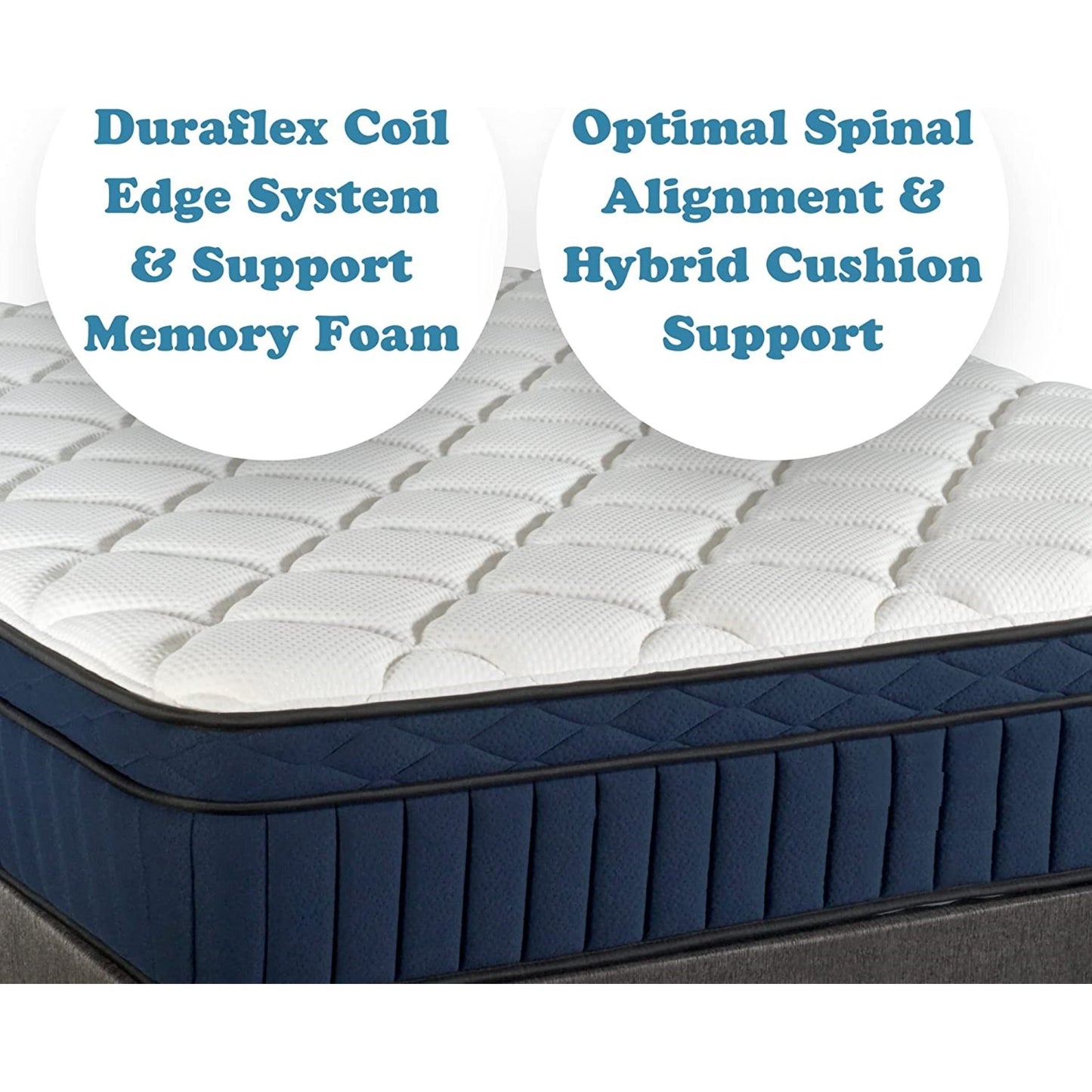 Materasso ibrido premium a molle insacchettate medie Tranquility da 12 pollici di BRN