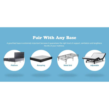 Materasso ibrido premium a molle insacchettate medie Tranquility da 12 pollici di BRN