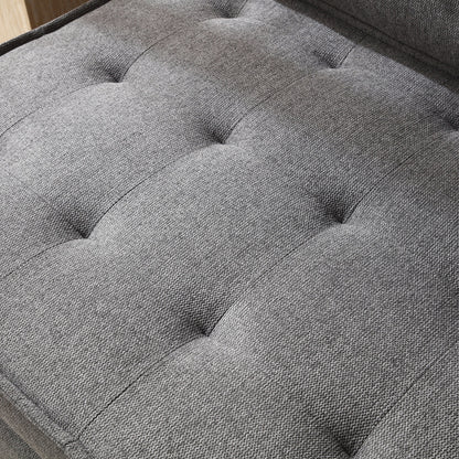 Divano letto trasformabile in lino - Elegante pouf con schienale rimovibile per un comfort extra