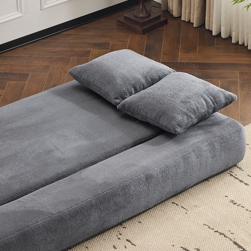 Divano componibile trasformabile con 3 pouf - Letto pieghevole in schiuma di supporto, chaise longue compatta in ciniglia
