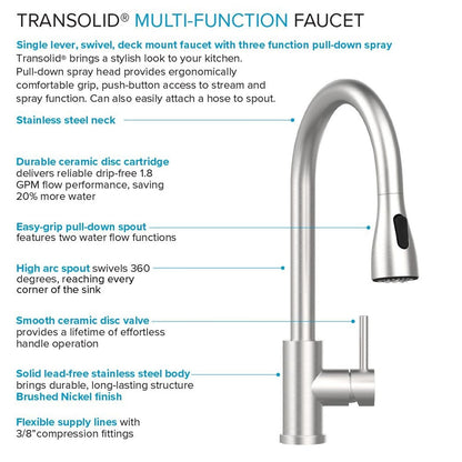 Lavandino e mobiletto per lavanderia in acciaio inossidabile Transolid EWS-2422S 24 pollici L x 22 pollici P x 35 pollici A - 24 pollici x 22 pollici