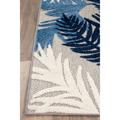 World Rug Gallery Tappeto moderno per interni/esterni con motivi floreali tropicali