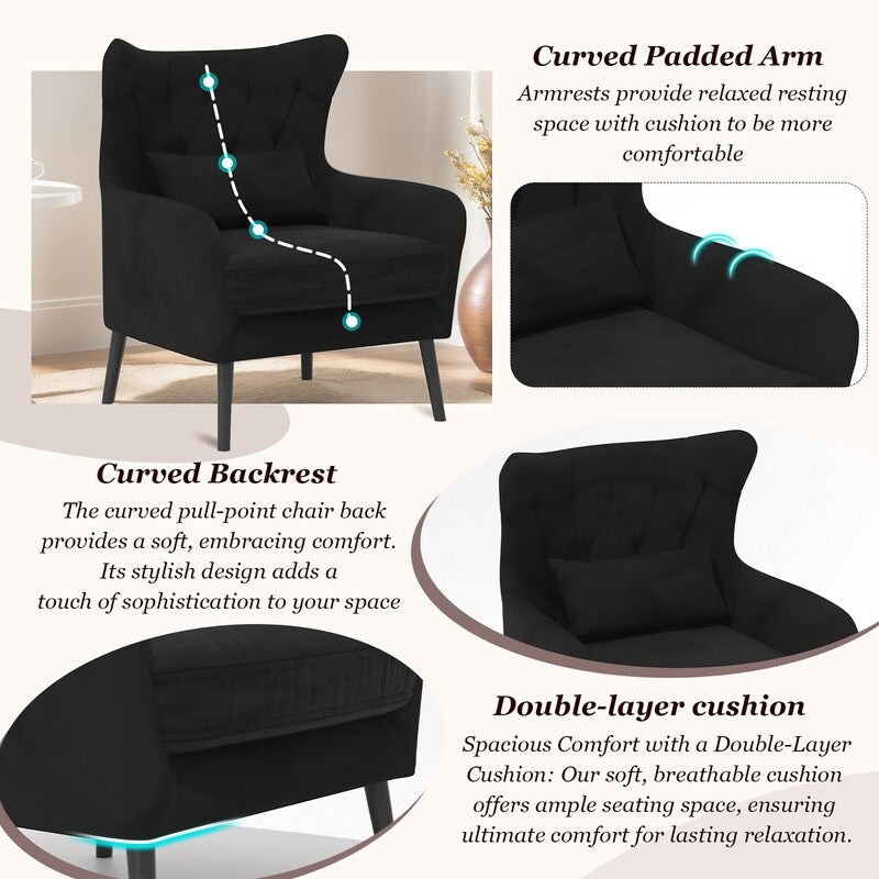 Divano a due posti in metallo con cuscino spesso in velluto Tuft