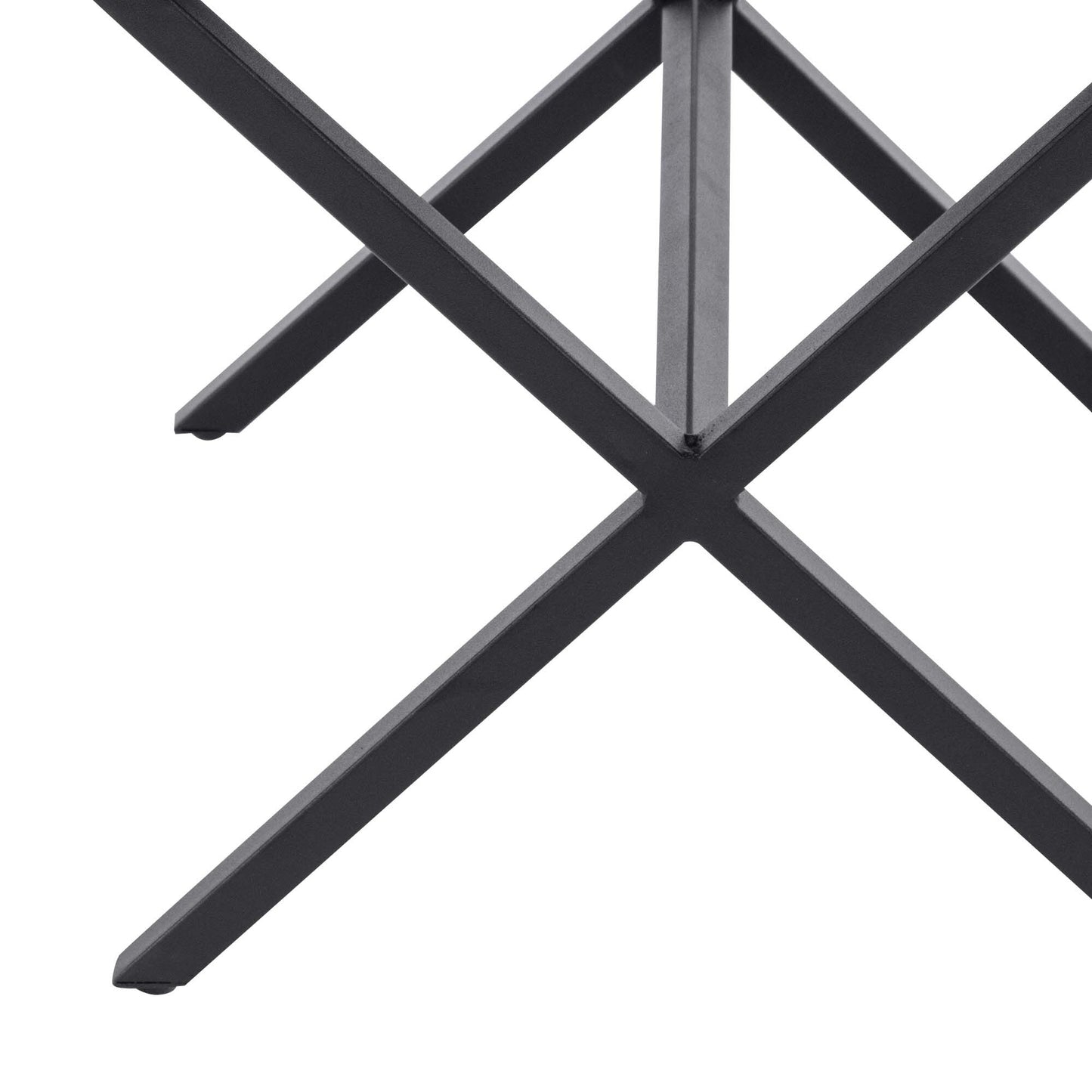 Panca da toeletta in similpelle trapuntata con gambe a X in metallo