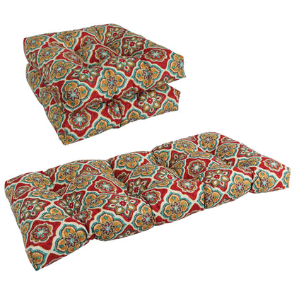 Set di cuscini trapuntati per divano da interno/esterno (set di 3) - 19 x 19/19 x 42