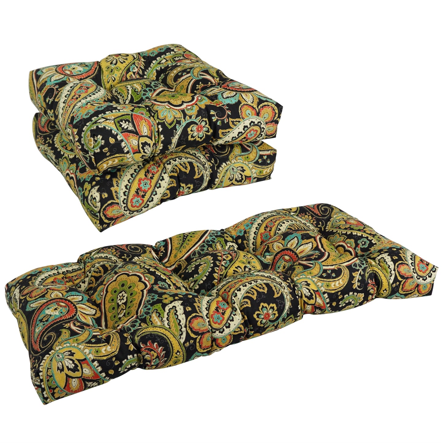 Set di cuscini trapuntati per divano da interno/esterno (set di 3) - 19 x 19/19 x 42