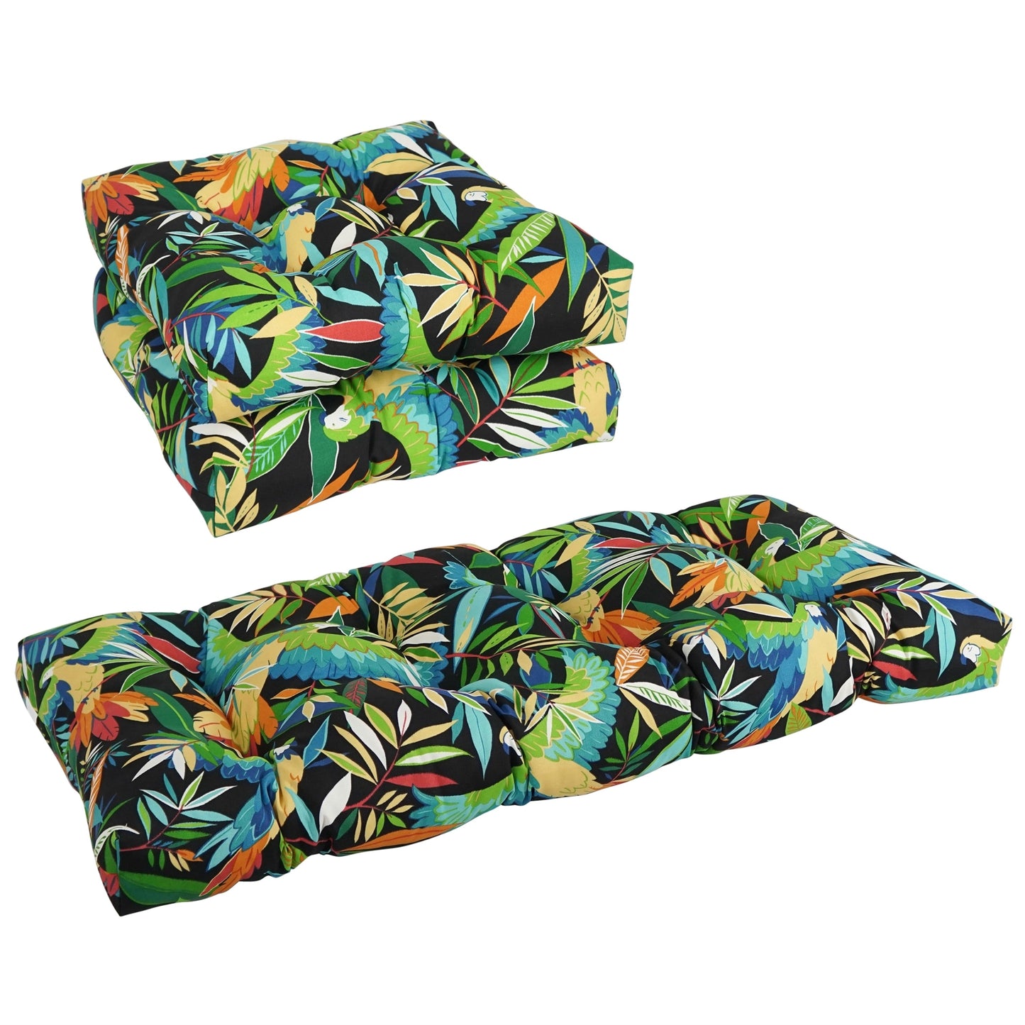 Set di cuscini trapuntati per divano da interno/esterno (set di 3) - 19 x 19/19 x 42