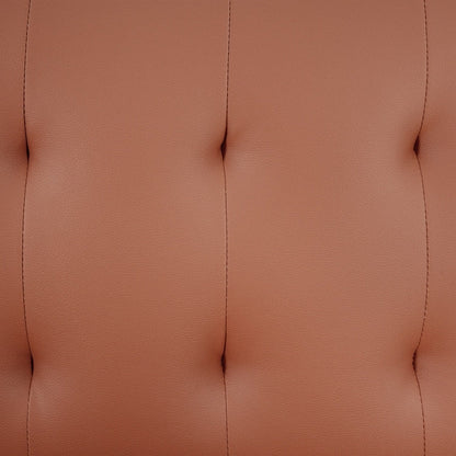 Divano letto futon imbottito in stile moderno di metà secolo con schienale diviso e gambe cromate