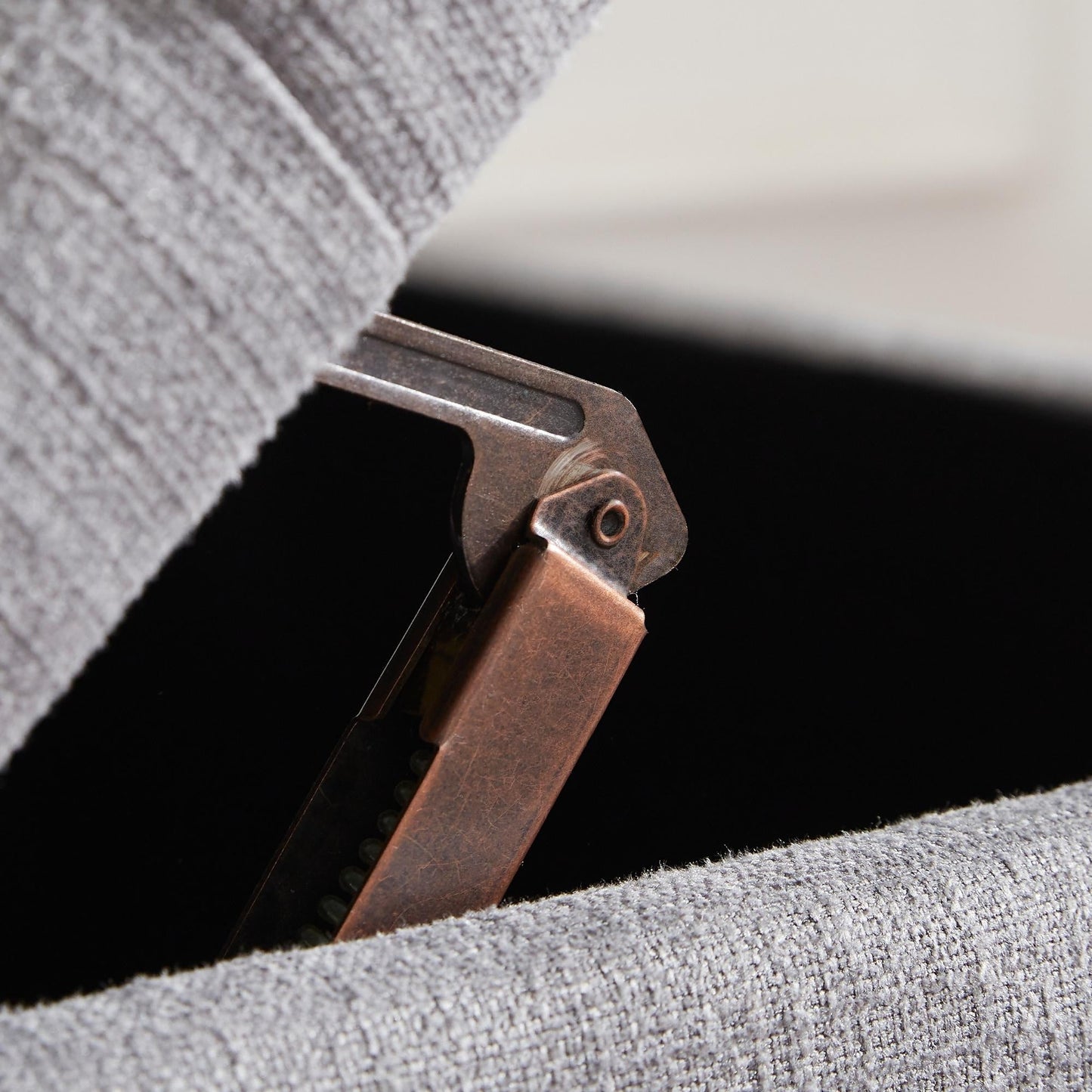 Panca contenitore imbottita, poggiapiedi rettangolare