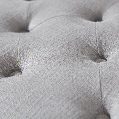 Panca contenitore imbottita, poggiapiedi rettangolare