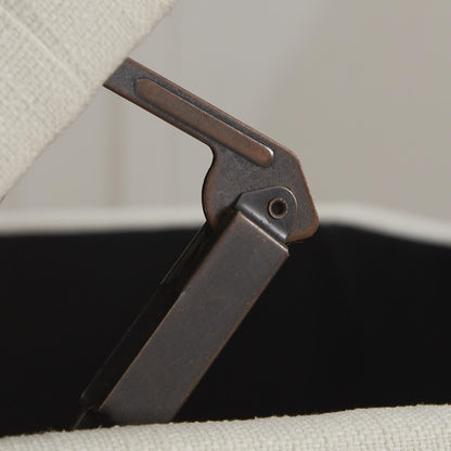 Panca contenitore imbottita, poggiapiedi rettangolare