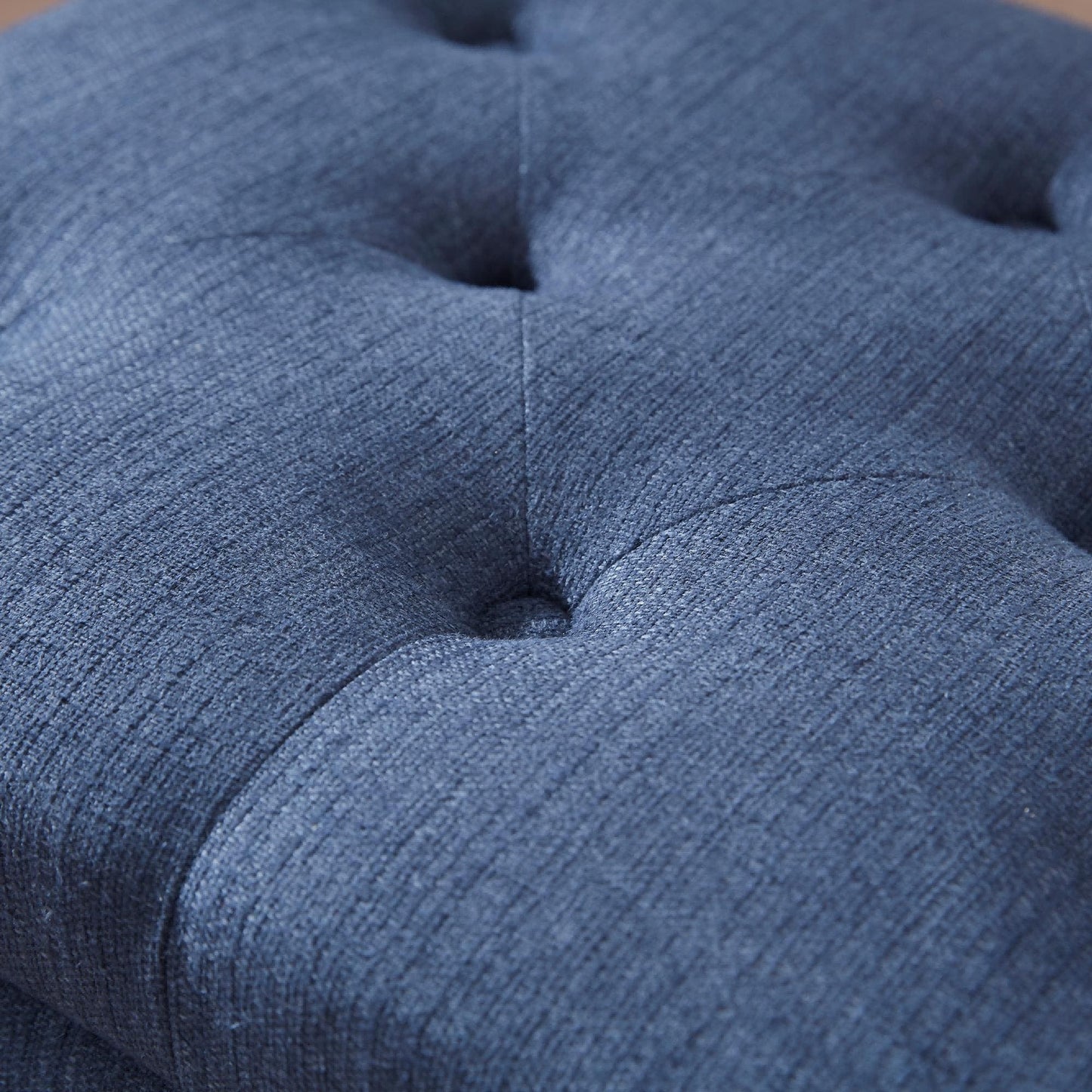 Panca contenitore imbottita, poggiapiedi rettangolare