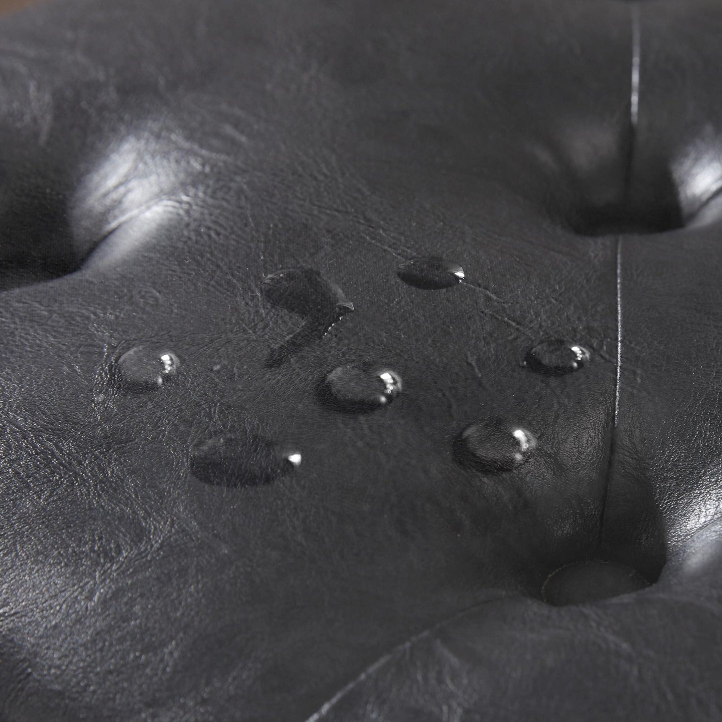 Panca contenitore imbottita, poggiapiedi rettangolare