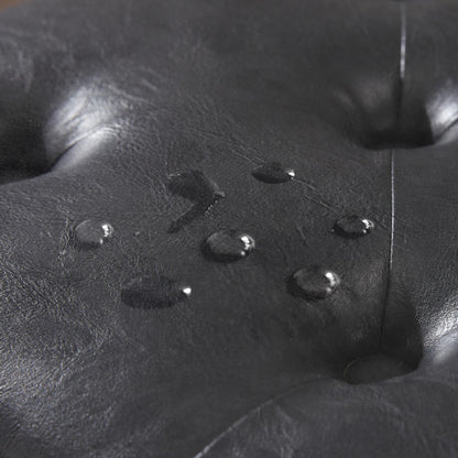 Panca contenitore imbottita, poggiapiedi rettangolare