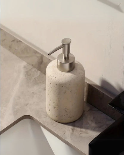 Distributore di sapone in travertino