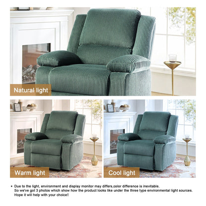 Poltrona reclinabile manuale con schienale a spinta imbottita in pelle vegana