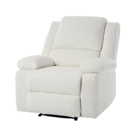 Poltrona reclinabile manuale con schienale a spinta imbottita in pelle vegana