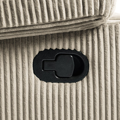 Poltrona reclinabile manuale con schienale a spinta imbottita in pelle vegana