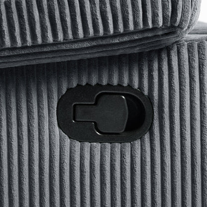 Poltrona reclinabile manuale con schienale a spinta imbottita in pelle vegana