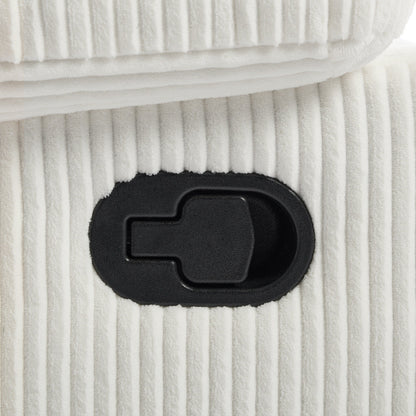 Poltrona reclinabile manuale con schienale a spinta imbottita in pelle vegana