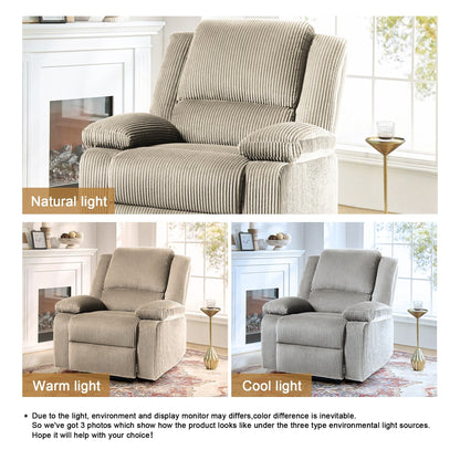 Poltrona reclinabile manuale con schienale a spinta imbottita in pelle vegana