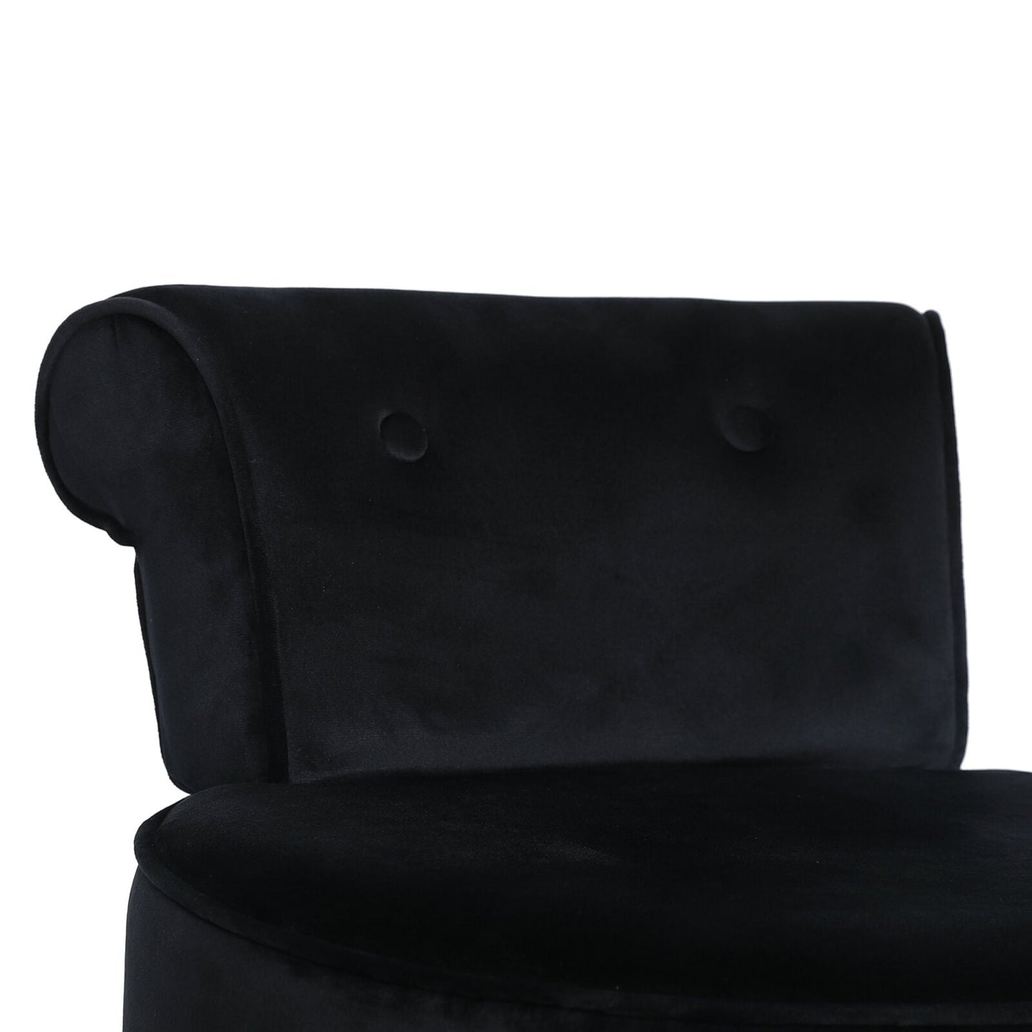 Sedia da trucco VEIKOUS con schienale basso e gambe in legno - 17,3 x 15,7 x 25,1