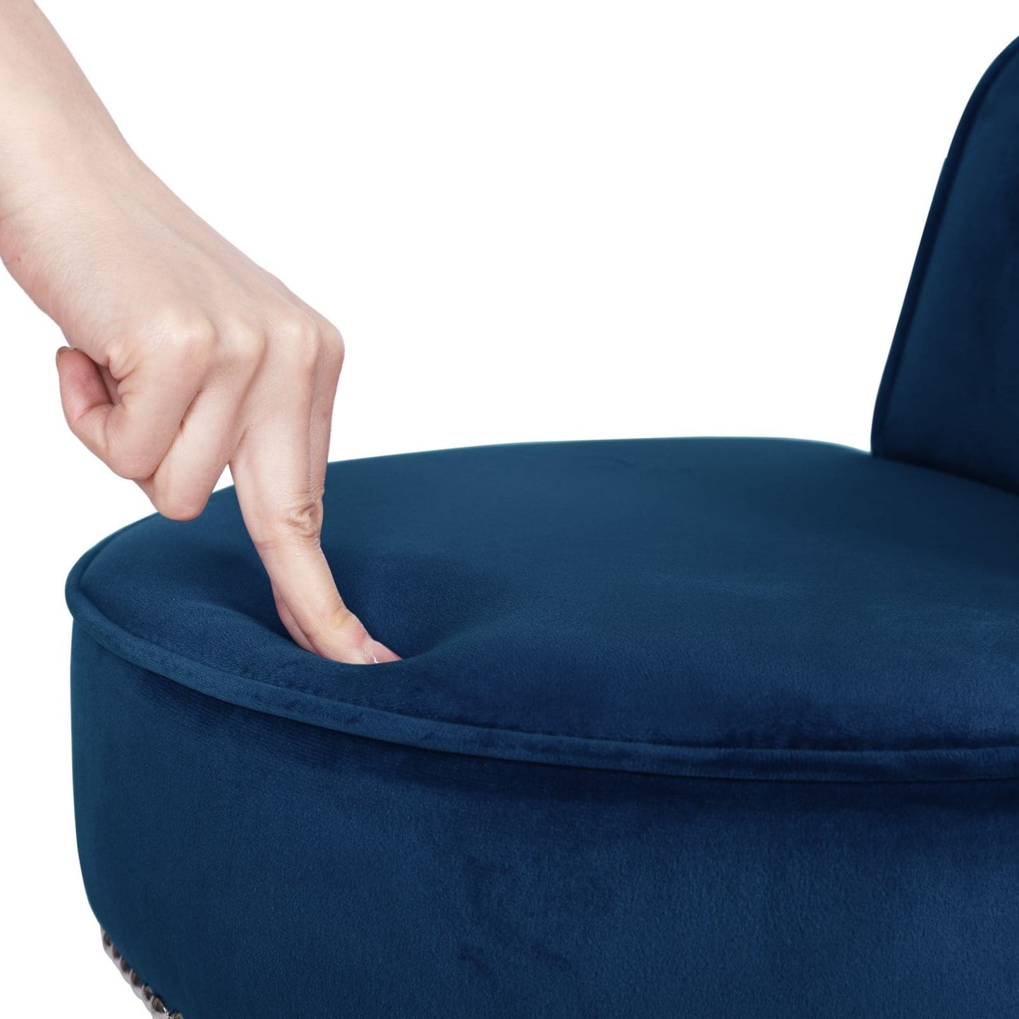 Sedia da trucco VEIKOUS con schienale basso e gambe in legno - 17,3 x 15,7 x 25,1