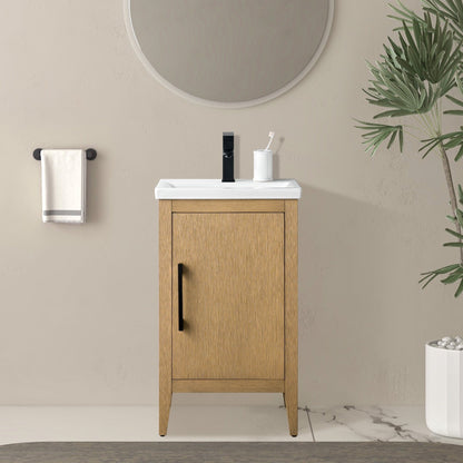 Mobiletto per lavabo da bagno Vanity Art 20 o 24 o 30 con piano in ceramica