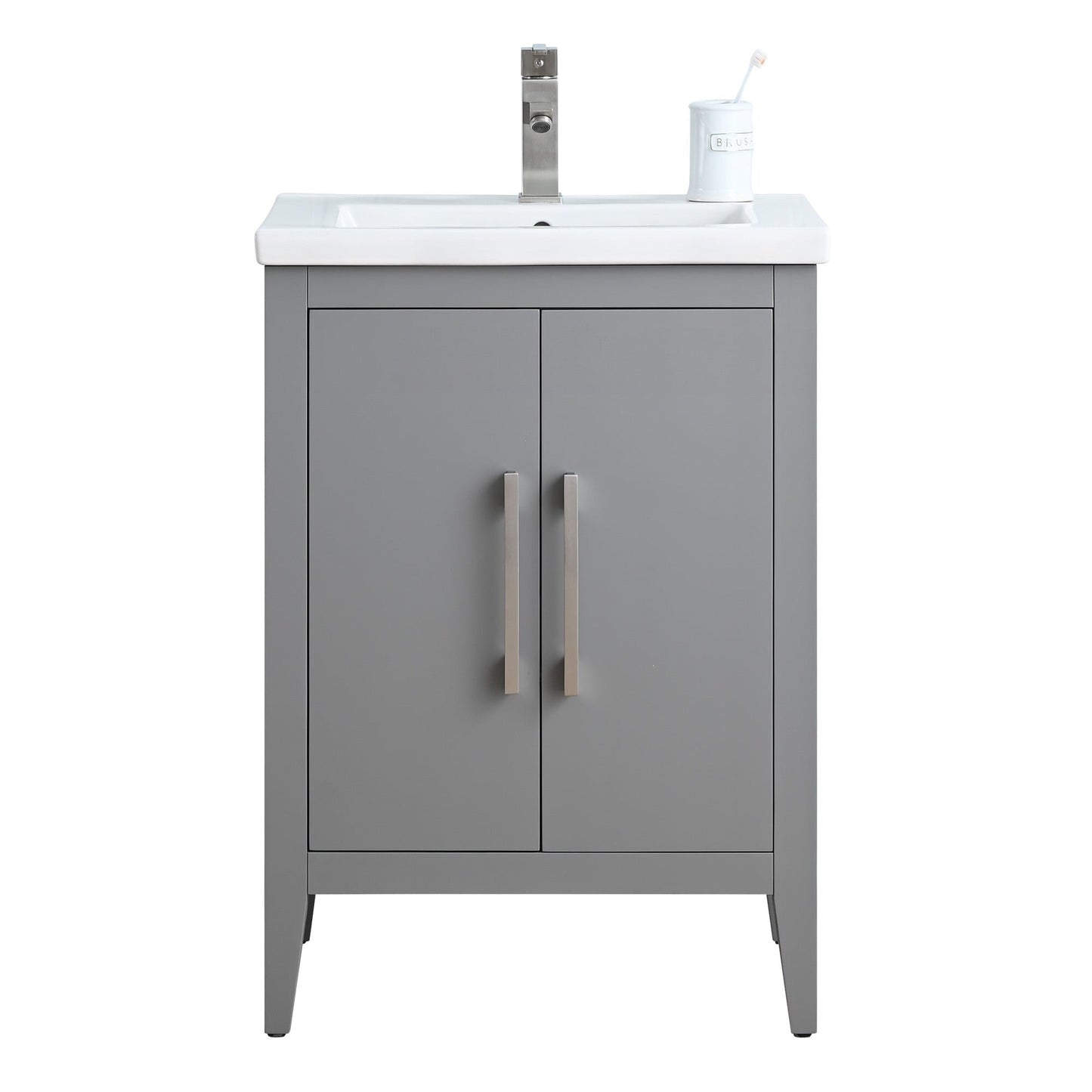 Mobiletto per lavabo da bagno Vanity Art 20 o 24 o 30 con piano in ceramica