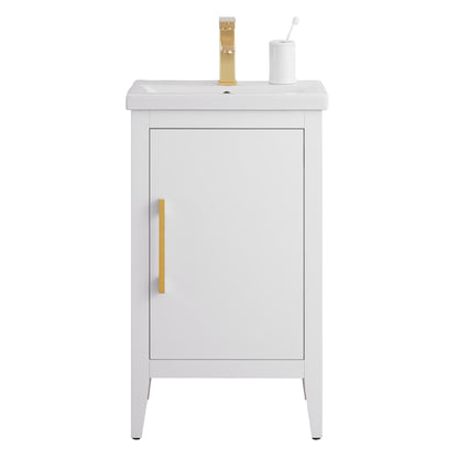 Mobiletto per lavabo da bagno Vanity Art 20 o 24 o 30 con piano in ceramica
