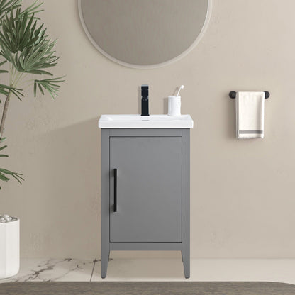 Mobiletto per lavabo da bagno Vanity Art 20 o 24 o 30 con piano in ceramica