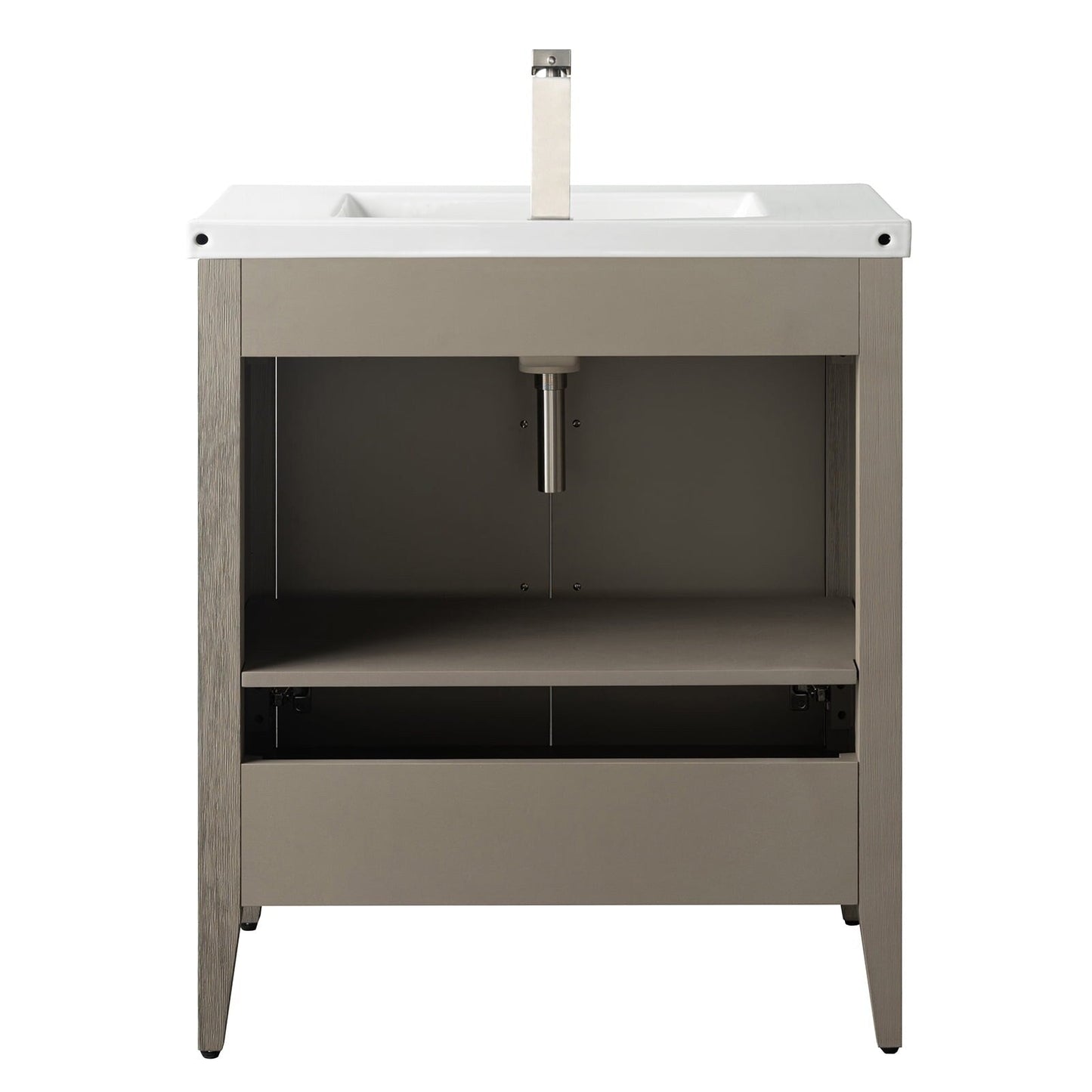 Mobiletto per lavabo da bagno Vanity Art 20 o 24 o 30 con piano in ceramica