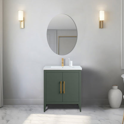 Mobiletto per lavabo da bagno Vanity Art 20 o 24 o 30 con piano in ceramica
