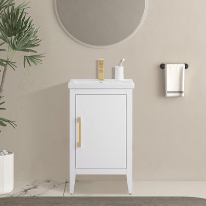 Mobiletto per lavabo da bagno Vanity Art 20 o 24 o 30 con piano in ceramica