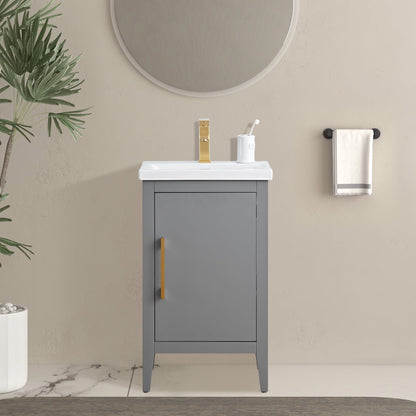 Mobiletto per lavabo da bagno Vanity Art 20 o 24 o 30 con piano in ceramica