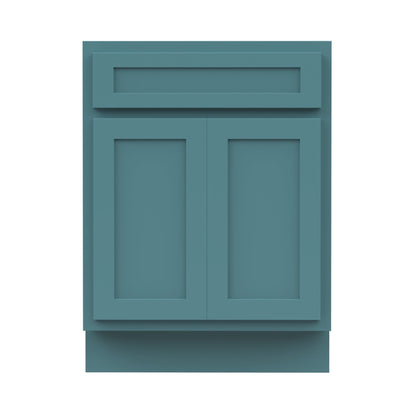 Mobiletto per lavabo da bagno Vanity Art in legno massello da 24 pollici con lavabo singolo