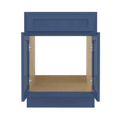 Mobiletto per lavabo da bagno Vanity Art in legno massello da 24 pollici con lavabo singolo