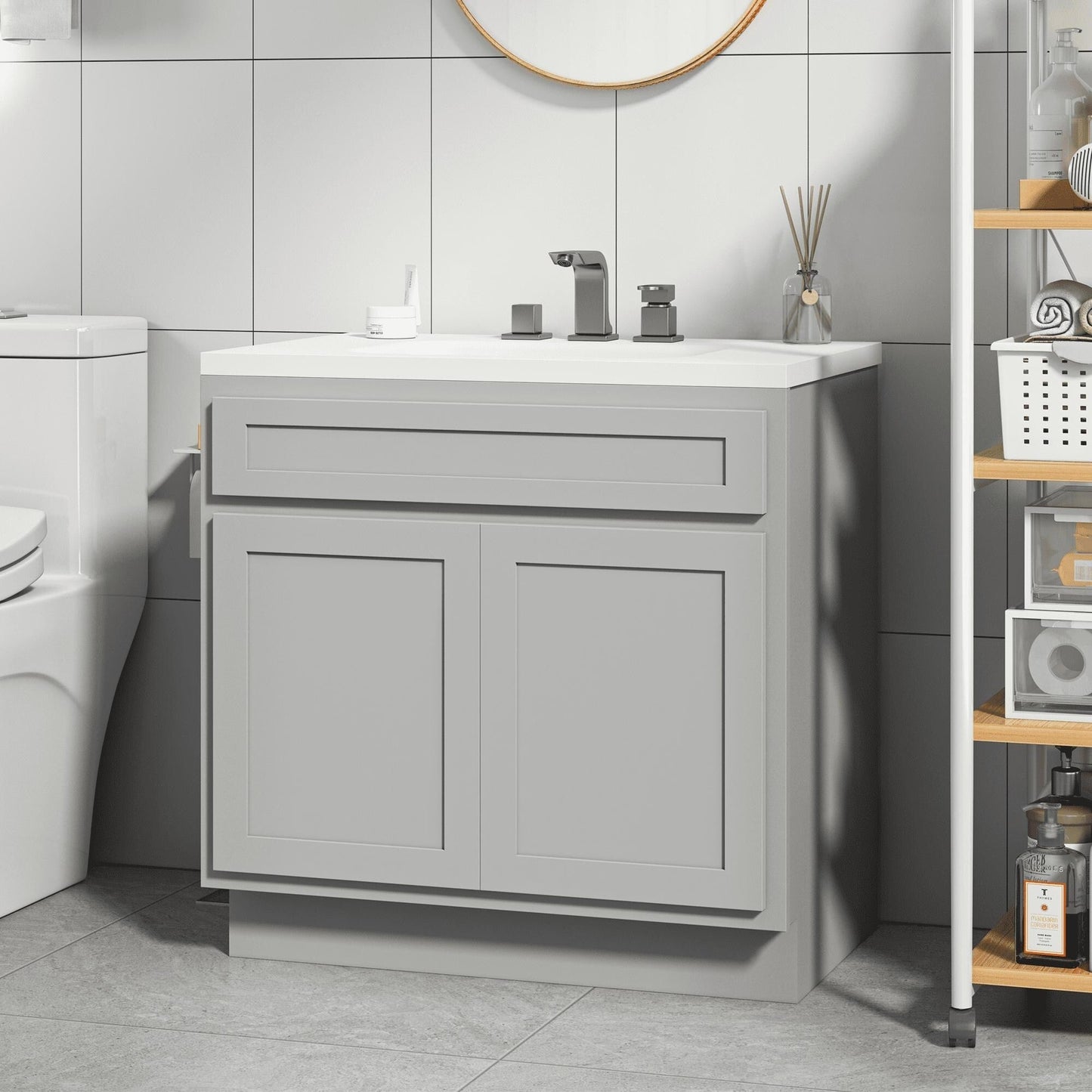 Mobiletto per lavabo da bagno Vanity Art da 36 pollici con lavabo singolo