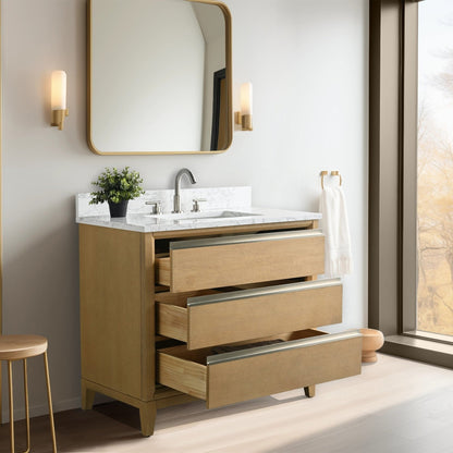 Mobile bagno Vanity Art con lavabo in ceramica e piano in marmo ingegnerizzato