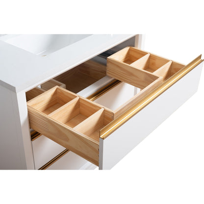 Mobile bagno Vanity Art con lavabo in ceramica e piano in marmo ingegnerizzato