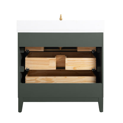 Mobile bagno Vanity Art con lavabo in ceramica e piano in marmo ingegnerizzato