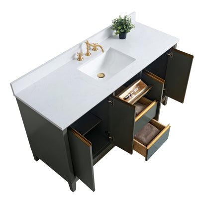Mobile bagno Vanity Art con lavabo in ceramica e piano in marmo ingegnerizzato