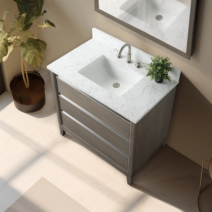 Mobile bagno Vanity Art con lavabo in ceramica e piano in marmo ingegnerizzato
